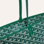 Goyard Artois Tote MM Green Goyardine Canvas & Chevroches Calfskin Palladium Hardware - Image 3